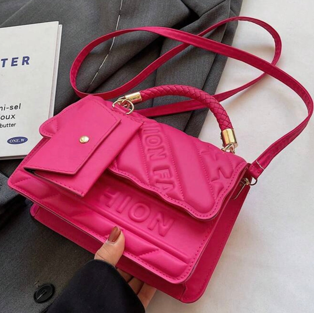 Pink square bag Shoulder bag lightweight