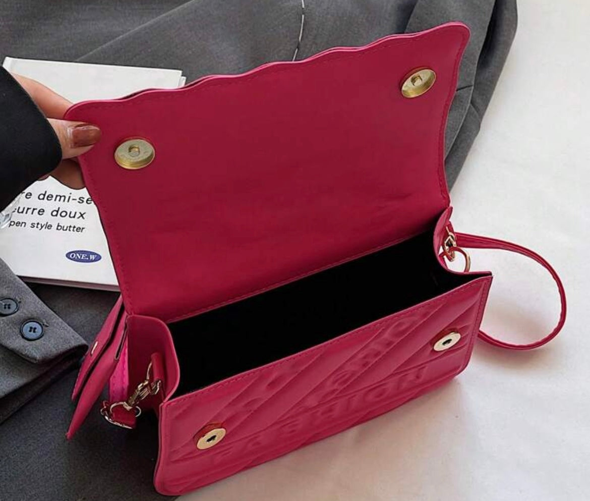 Pink square bag Shoulder bag lightweight