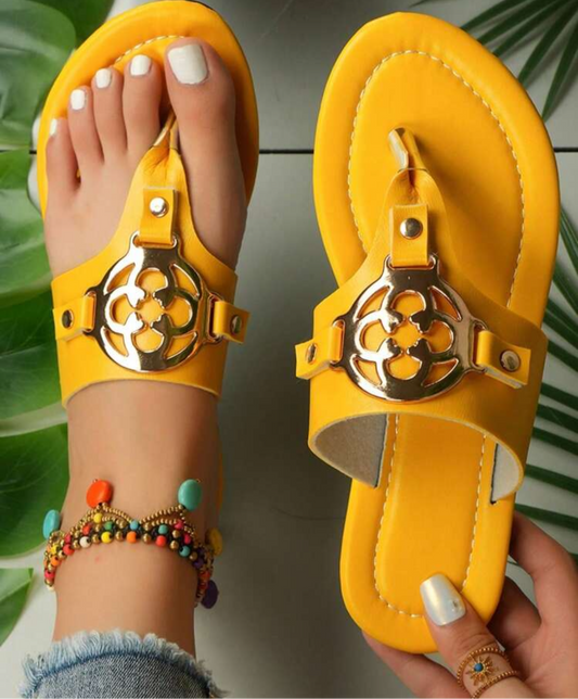 Women’s open toes yellow sandals