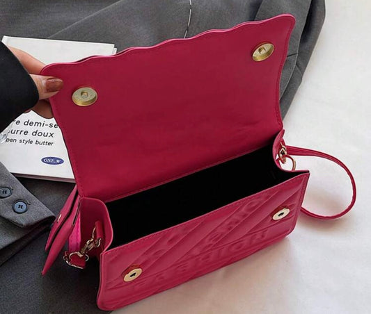Pink square bag Shoulder bag lightweight